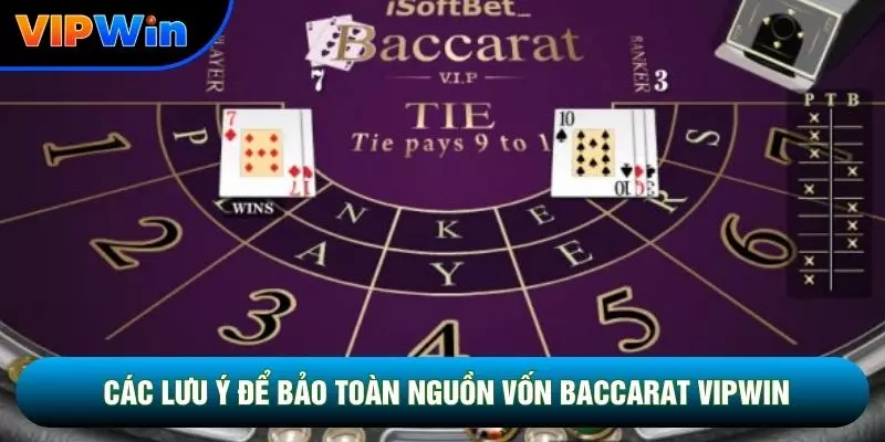 Baccarat Vipwin - 3 Cửa Cược Banker Player Tie Tỷ Lệ Bệt 45% 4 Các lưu ý để bảo toàn nguồn vốn Baccarat vipwin