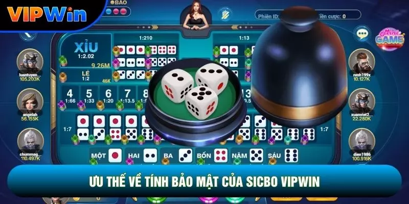 Sicbo Vipwin - 3 Xúc Xắc Cược Tài Xỉu Chẵn Lẻ Bộ Ba Đồng Nhất 4 Ưu thế về tính bảo mật của Sicbo vipwin